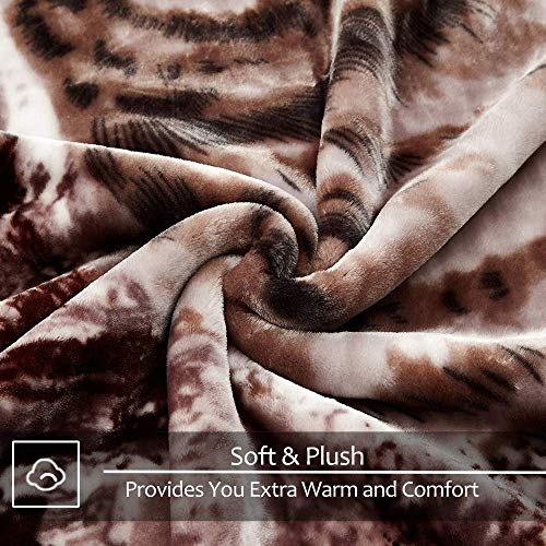 JYK Heavy Korean Faux Mink Fleece Blanket, 5 LB 2 Ply Reversible