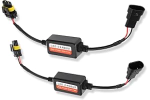 awlbed 2 PCS 9006/HB4 Car Led Light Decoder, IP67 Waterproof Anti-Flicker Radio Audio Led Pulse Signal Propagation Filter Fault Decoder Capacitor, Plug Play Wiring-Free Accessory for Cars (Black)