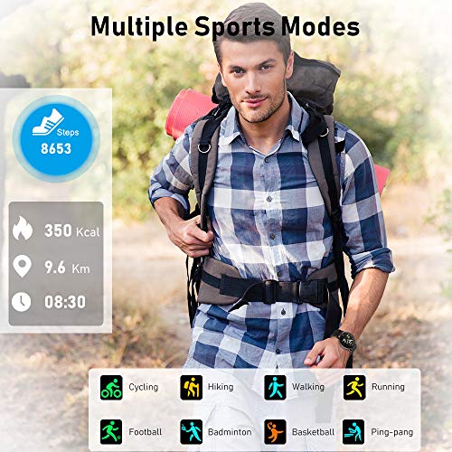 Smart Watch for Android iOS Phone, WELTEAYO Activity Fitness Tracker Watches Smartwatch with IP67Waterproof Notification SMS Heart Rate, Sleep Monitor Compatible for Men Women