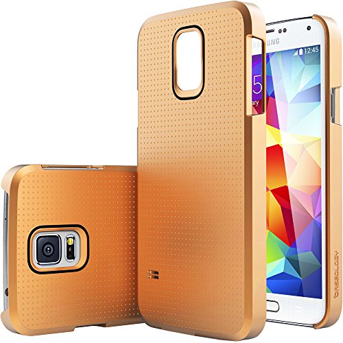Galaxy S5 Case, Caseology [Ultra Slim Series] Protective Hard Snap-on Case [Copper Gold] [Armor Plate] for Samsung Galaxy S5 - Copper Gold