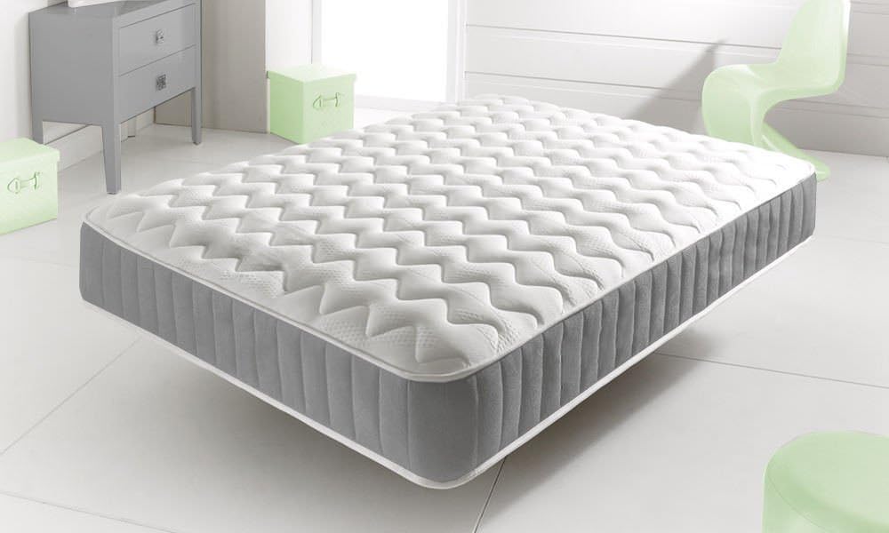 Home Furnishings UK Hf4you Palm Grey Quilted Memory Mattress - 4FT 6" Double