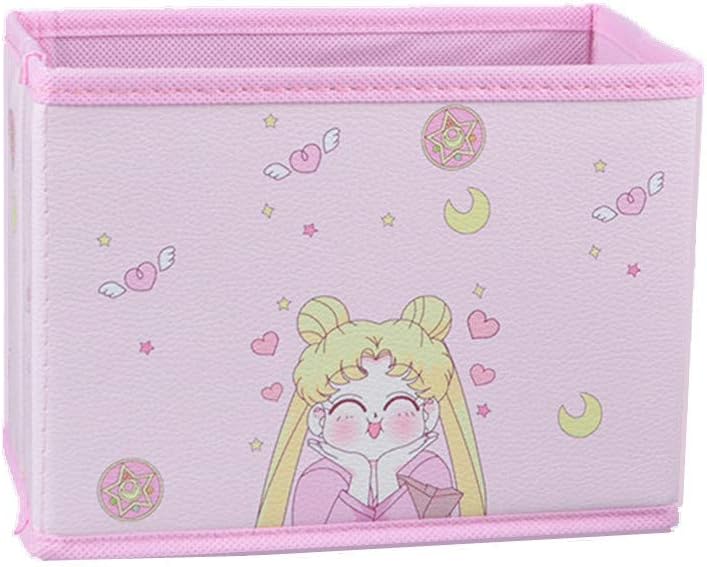 Cartoon Storage Box, Cute Japan Anime Cute Girl Tsukino Usagi Model Figure Desktop Storage Box Case Makeup Holder Organizer for Kids Girls Gift (Smile)