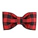 Unique style paws Cotton Dog Collar with Bow Puppy Collar with Black Red Plaid for Small Medium Large Boys Girls Dogs