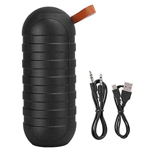 Bluetooth-luidspreker draagbare buiten waterdichte subwoofer geheugenkaart spelen met zaklamp voor feesten(Zwart)