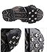 2x Black Anti Slip 7 Steel Stud Teeths,Compact Ice Cleats,Climb Walker Walking Snow Ice Cleat One Size Fit All,By KeepooMan