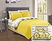 Chic Home QS1758-AN 3 Piece Quilt Set Abstract Large Scale Printed Floral - Decorative Pillow Sham Included, Yellow, King