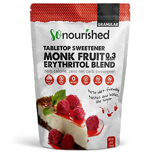 Monk Fruit Sweetener with Erythritol Granular 11 Sugar Substitute