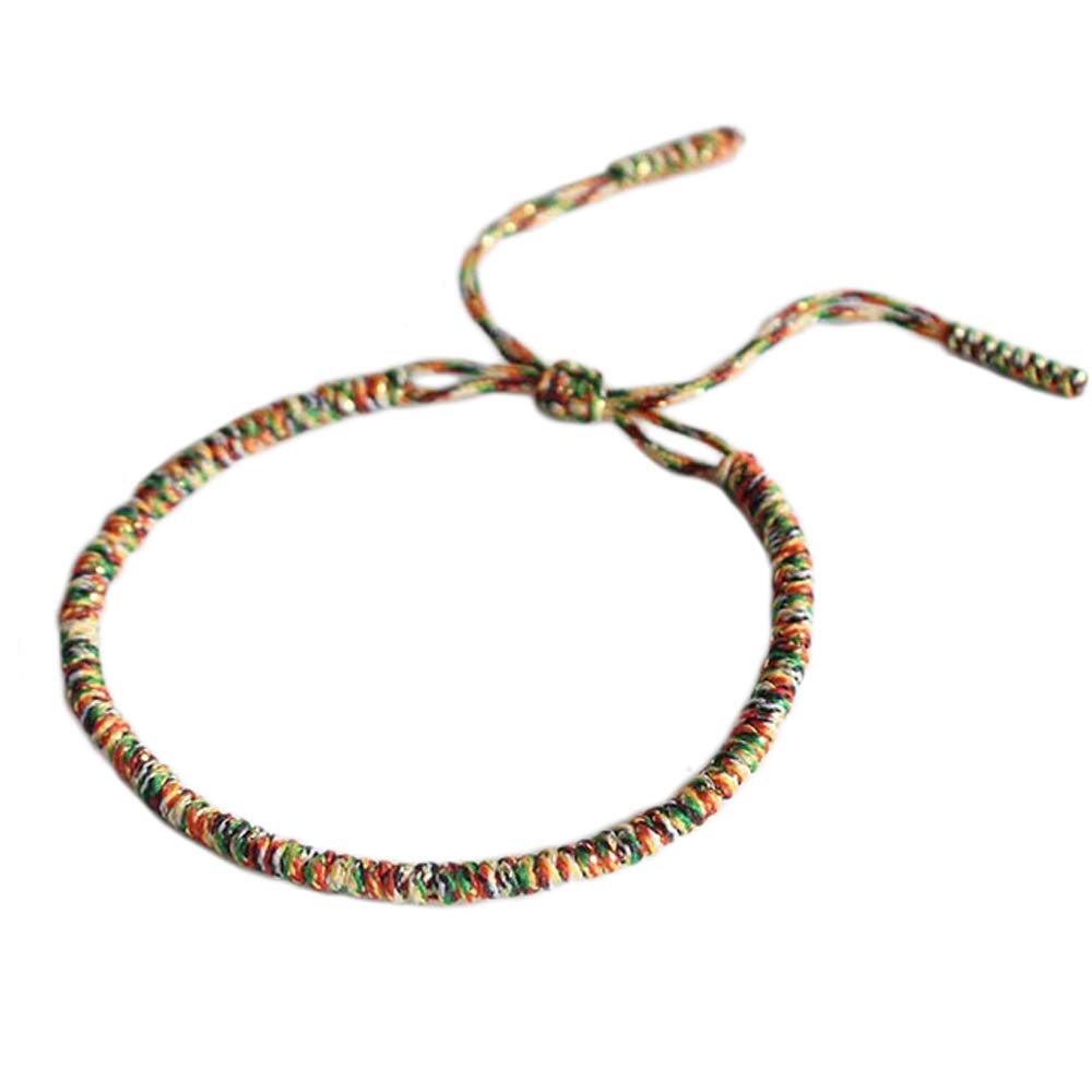 MENGLINA Men Women Chinese Lucky Red String Bracelet Tibetan Buddhist Prayer Handmade Yoga Prayer Rope Mala Bracelet Adjustable Size, One Size, Cotton Rope — image 1