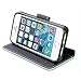 iPhone SE Case, iPhone 5S Case, IPHOX Magnetized Closure Card Slots Money Pouch, Retro Leather Wallet Case Purse Protective Cover Stand Feature Flip Book Case for iPhone 5s / 5 / SE (GR&BU/C)