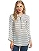 ANGVNS Women Casual Long Sleeve V Neck Chiffon Blouse with Zipper