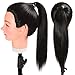 Synthetic Cosmetology Mannequin Training Head with Hair and Free Clamp Holder