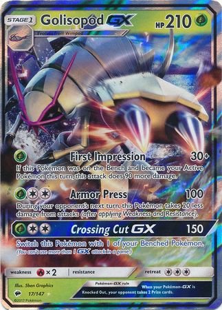 Golisopod-GX - 17/147 - Ultra Rare - Sun & Moon: Burning Shadows