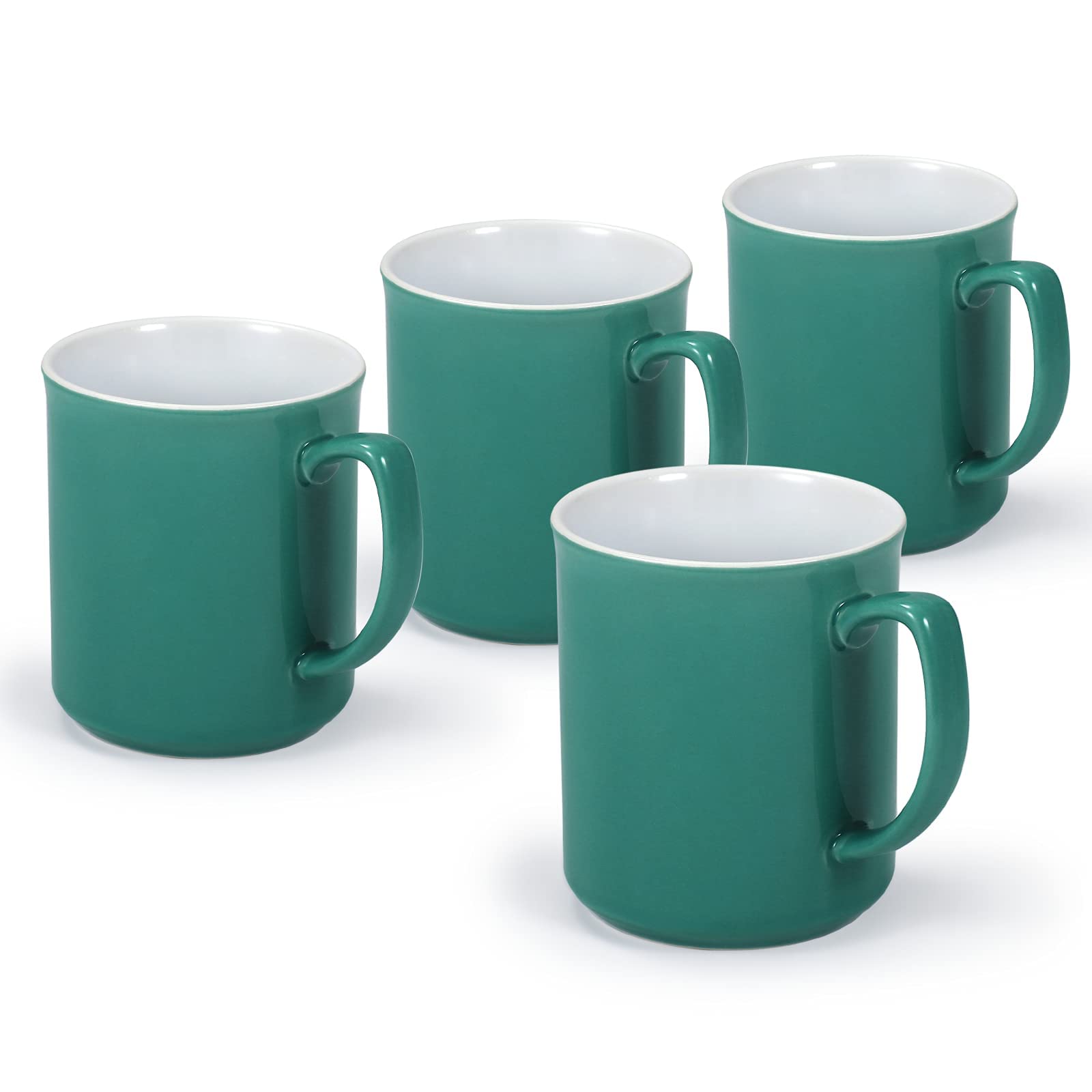 4 x Chelsea Tea Cups, Coffee Mugs, Coffee Mugs, Coffee Cups, Set of Porcelain, 300 ml (Turquoise)
