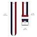 MoKo Band Compatible with Gear S3, 22mm Fine Woven Nylon Adjustable Replacement Strap fit Samsung Gear S3 Frontier/Classic/Galaxy Watch 46mm/Ticwatch pro/E2/S2/Huawei Watch GT 2 46mm, Blue&White&Red