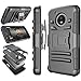 Tekcoo Moto E4 Plus Case, for 2017 Motorola Moto E Plus 4th Generation Holster Clip, [Hoplite] Shock Absorbing [Black] Swivel Locking Belt Defender Heavy Full Body Kickstand Carrying Cases Cover