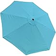BELLRINO Replacement * PEACOCK BLUE * Umbrella Canopy for 9 ft 8 Ribs (Canopy Only) (PEACOCK BLUE-98)