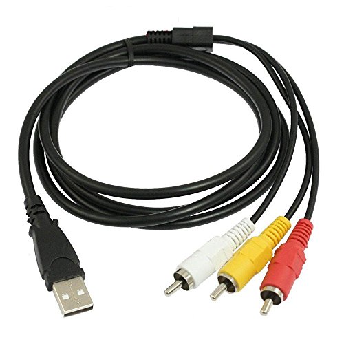 3 RCA to USB Aux Audio/Video AV Camcorder Adapter Converter Cable Cord Link RBB for TV/Mac/PC