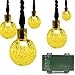 Lalapao Globe Battery Operated Timer String Lights 30 LED Bubble Crystal Ball Fairy Christmas Decor For Outdoor Indoor Garden Patio Wedding Decorations (Warm White)