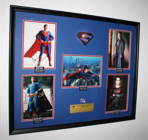 SUPERMAN Signed AUTOGRAPHS Christopher Reeve, Cavill, Welling, Cain, Routh + CAPE