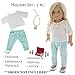 PZAS Toys 4 Outfit Set, Compatible with All 18 Inch Doll Clothes