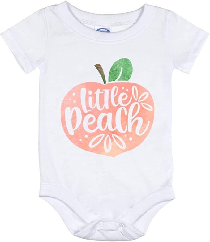 Toll2452 Little Peach Cute Baby Bodysuit Newborn Outfit OnePiece Baby