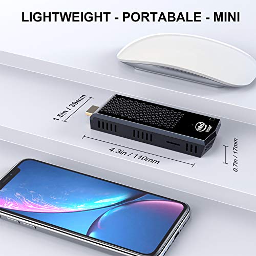Fanless Mini PC,T6 Intel Atom Z8350 Windows 10 Pro Computer Stick 4GB DDR 64GB eMMC Support 4K HD,2.4G/5G WiFi,BT 4.2