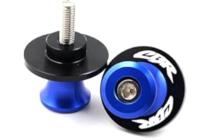 GZYWMJZ Pack of 2 Motorcycle Swing Arm Spools For HONDA CBR600RR CBR1000RR CBR 600 900 1000 RR CBR900RR 954RR 250R CBR400F CBR 600F 400RR 600RR Accessories, M8 Swingarm Slider Stand Paddock Screw (Blue)