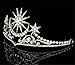 Luxury Bride Star Moon Queen Crystal Crown Tiara Wedding Bridal Party Prom Headbrand(#47)