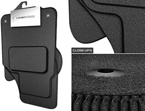 (Q79:CT65) 4 Piece Mazda (2012-2018) CX-5 Vehicle Specific Car Mat Set Grey Carpet Black Trim