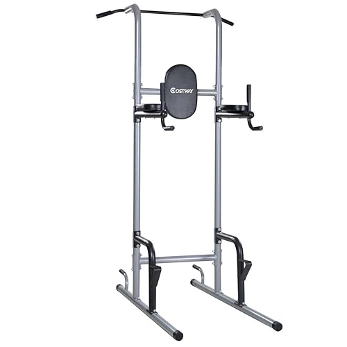 Goplus® Chin Up Power Tower Rack Pull Up Stand Bar Leg Raise Home