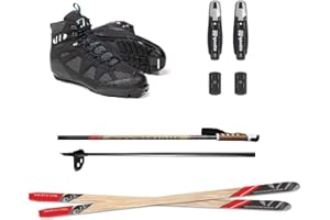 ERIK SPORTS Whitewoods Whitetail Adult Metal Edge Cross-Country NNN Ski Package - Skis, Boots, Bindings, Poles | 170CM (for Skiers 131-155 lbs.)