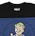 Fallout Men's Distressed Vault Boy Contrast Fabric T-Shirt (Medium) Navy