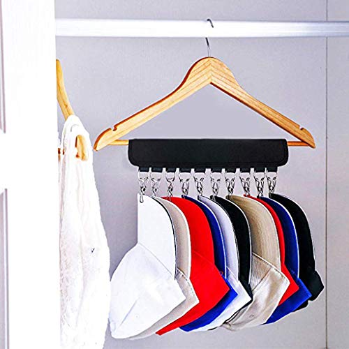 KNDDYY Cap Organizer Hanger, 10 Baseball Cap Holder, Hat Organizer for Closet (A)