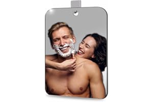 JKNEIWA Shower Mirror for Shaving, Shatterproof Wall Mirror for Kids, Large 10.1 x 6.8 Inch Acrylic Glassless Safety Unbreakable Mirror Plexiglass, Plastic Wall Hanging, Handheld Camp Mirror, Bathroom