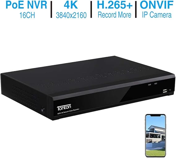 Amazon.com : Tonton 16 Channel 4K 8MP POE NVR IP Home Security Camera