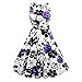 Mutelamb Women's Vintage Swing Floral Sleeveless Party dress Prom Dresses