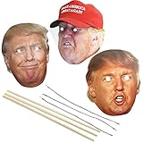 President Donald Trump Celebrity Politician Face Mask Set; Includes all 3 masks