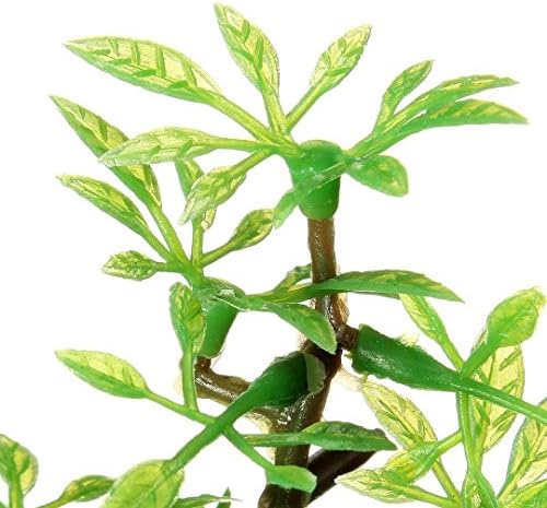 New Aquarium Ornament Green Tree Branches Grass Plastic Fish Tank Decor Ornament 5" Set029