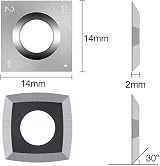 ZYWUOY Carbide Inserts 14x14mm Square 4-Edge Cutters Set of 10 for Lathes view 5