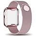 AdMaster Compatible for Apple Watch Band 42mm, Stainless Steel Mesh Milanese Sport Wristband Loop with Apple Watch Screen Protector Compatible for iWatch Series 1/2/3 Rose Gold
