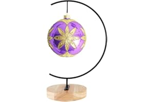 CXLE 11 Inch Ornament Display Stand, Black Ornament Hanger Stand for Hanging Glass Globe, Air Plant Terrarium, Christmas Ornament, Witch Ball, Home Office Wedding Decoration