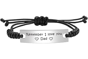 ABNTY Father's Day Gifts for Dad - Remember I Love You Dad Bracelet - Valentines Day Birthday Dads Day Dad Gifts