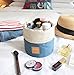 OZZOY Fashion Women Makeup Bag Hanging Toiletries Travel Kit Jewelry Organizer Cosmetic Bag Wth a Mini Bag (Blue)