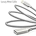 MAGNITTO Metal Braided Charging Cable - Metal Silver 3.3ft 2.4amp