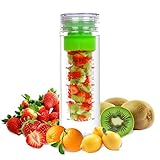 LA Organics Fruit Infuser Water Bottle - 100% Leak Proof and BPA Free - Fruit Infused Water Bottle Comes with Bonus Infusion Recipe Ebook
