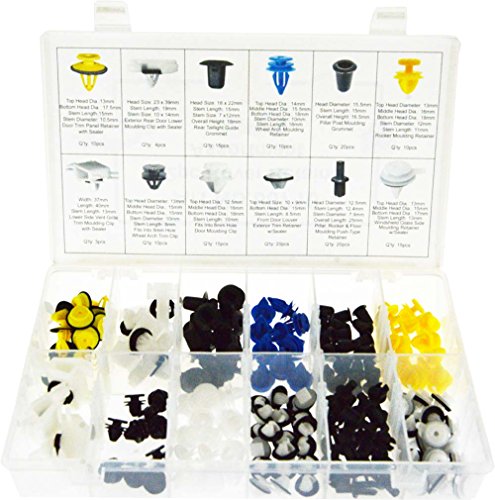 Click Here to See More Images Swordfish 60710 152pc Auto Body Interior and Exterior Retainer Fastener Clip Assortment for LAND ROVER