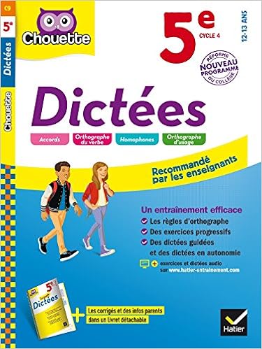 Amazon Fr Dictees 5e Cahier D Entrainement En Orthographe Sauve Fabienne Livres