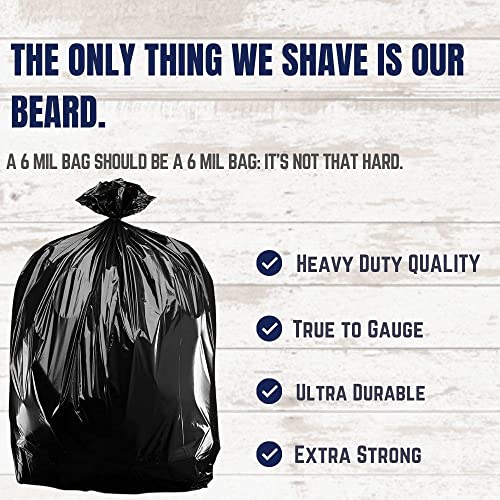 Plasticplace Contractor Trash Bags 5560 Gallon │ 6.0 Mil │ Black Heavy