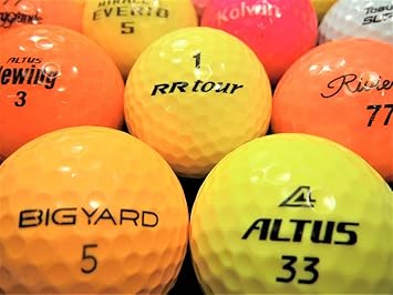 Amazon ロストボール ランク２ 高品質ロスト カラーボール混合 ５０ｐ ゴルフボール 中古 ブランド混合 ゴルフボール