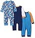 Disney Baby Finding Nemo Coveralls, Blue, 12 Months (Pack of 3)